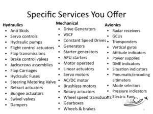 MRO Marketing - Be Specific about MRO Services