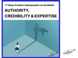 Our advice for aviation consultants, brokers and service providers -acquire ACE markers - Authority, credibility & expertise. 